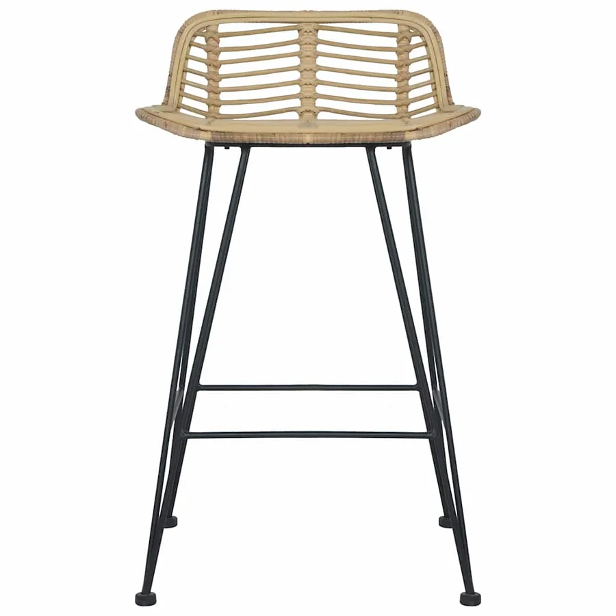 Chaises de bar lot de 2 rotin Naturel - 3
