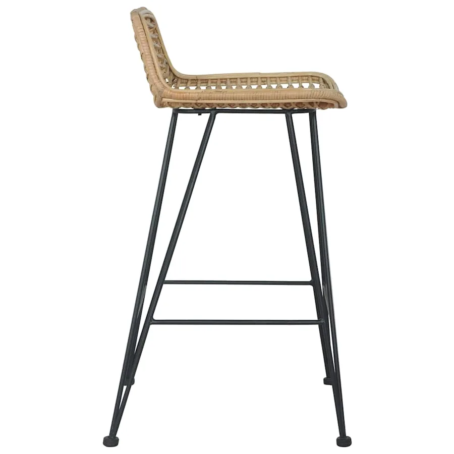 Chaises de bar lot de 2 rotin Naturel - 4