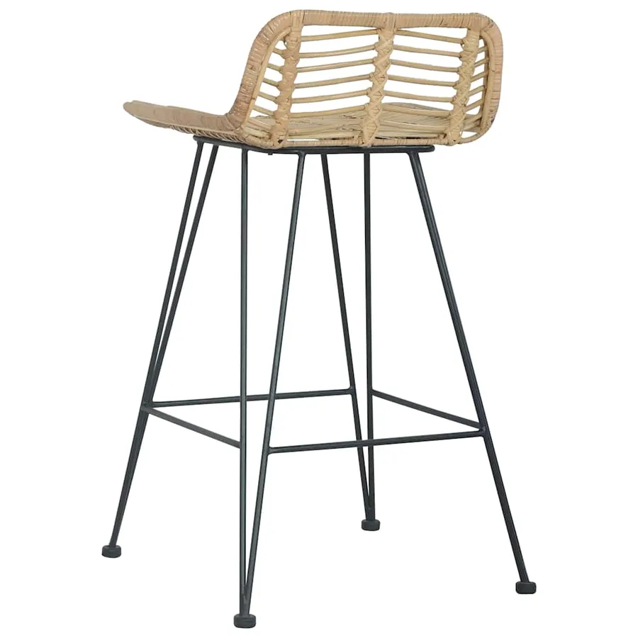 Chaises de bar lot de 2 rotin Naturel - 5