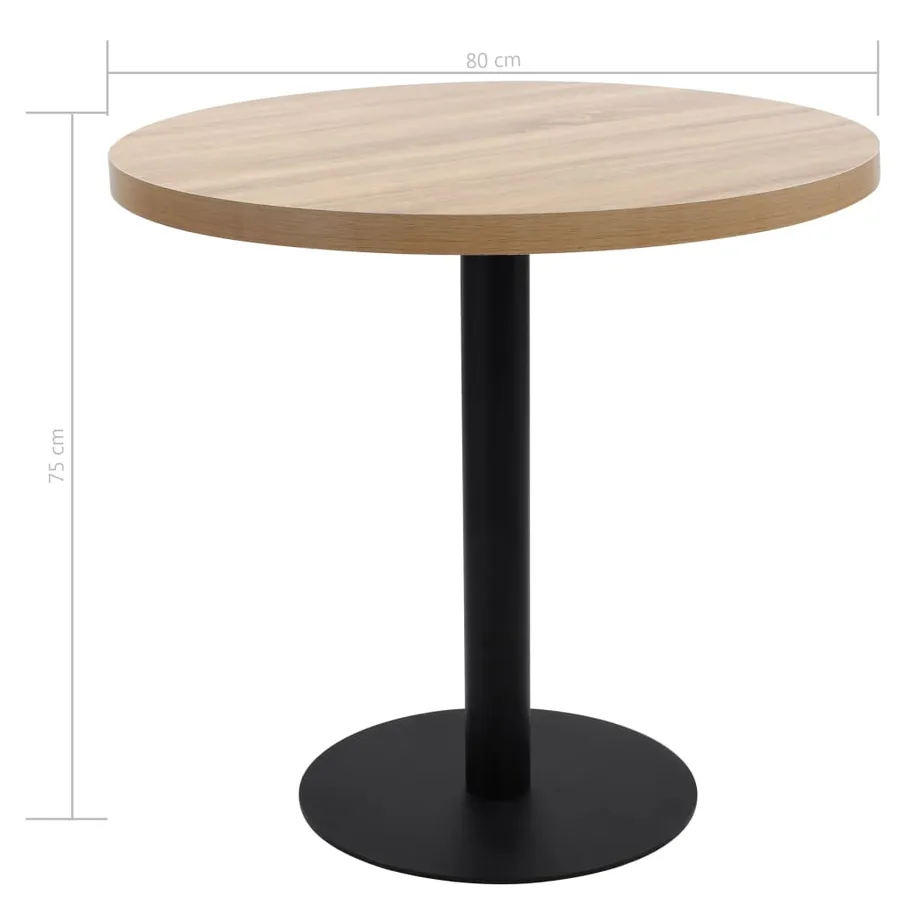 Table de bistro Marron clair 80 cm MDF - 5