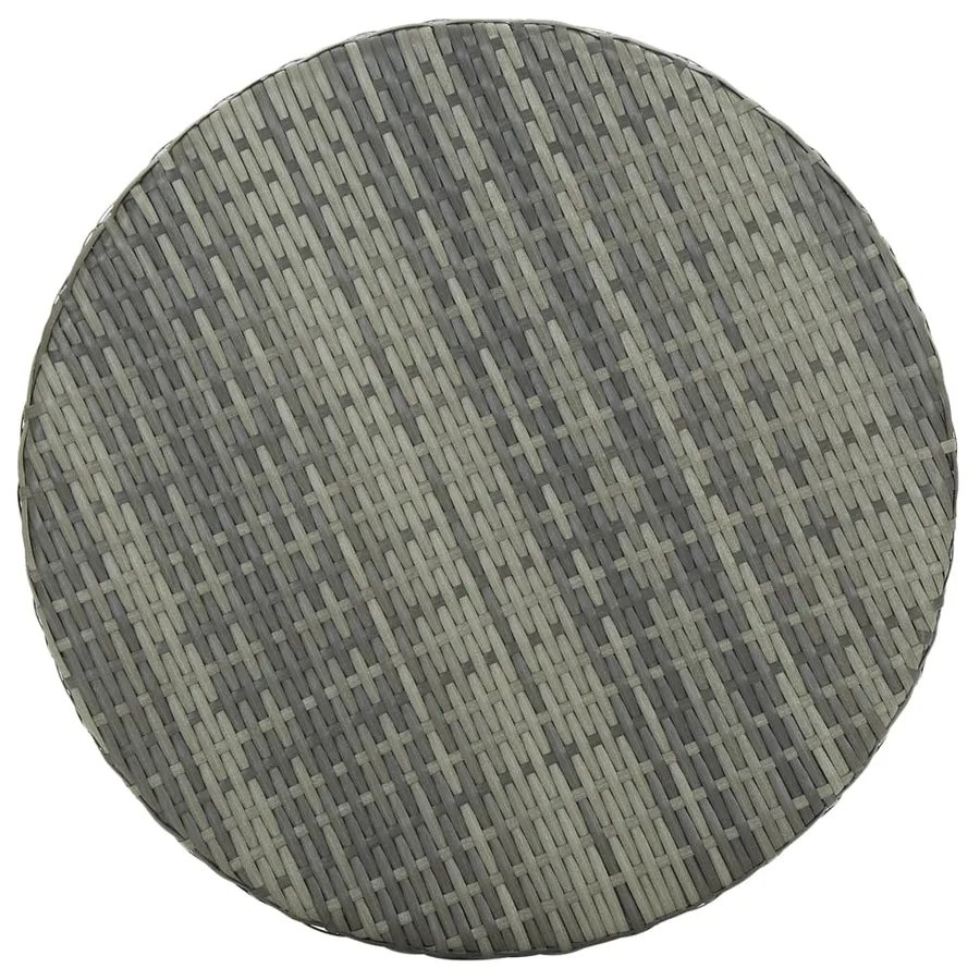 Ensemble de bar de jardin 3 pcs et coussins Résine tressée Gris - 4