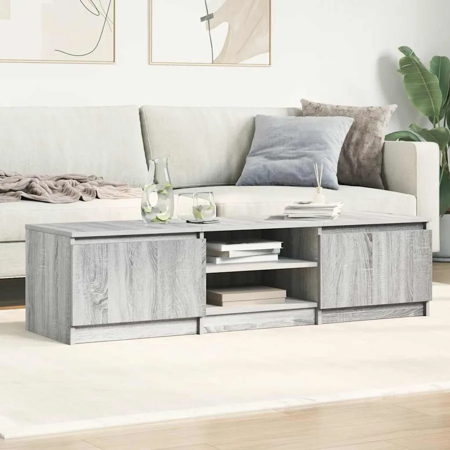 Meuble TV Sonoma gris 140x40x35,5 cm Bois d'ingénierie - 3