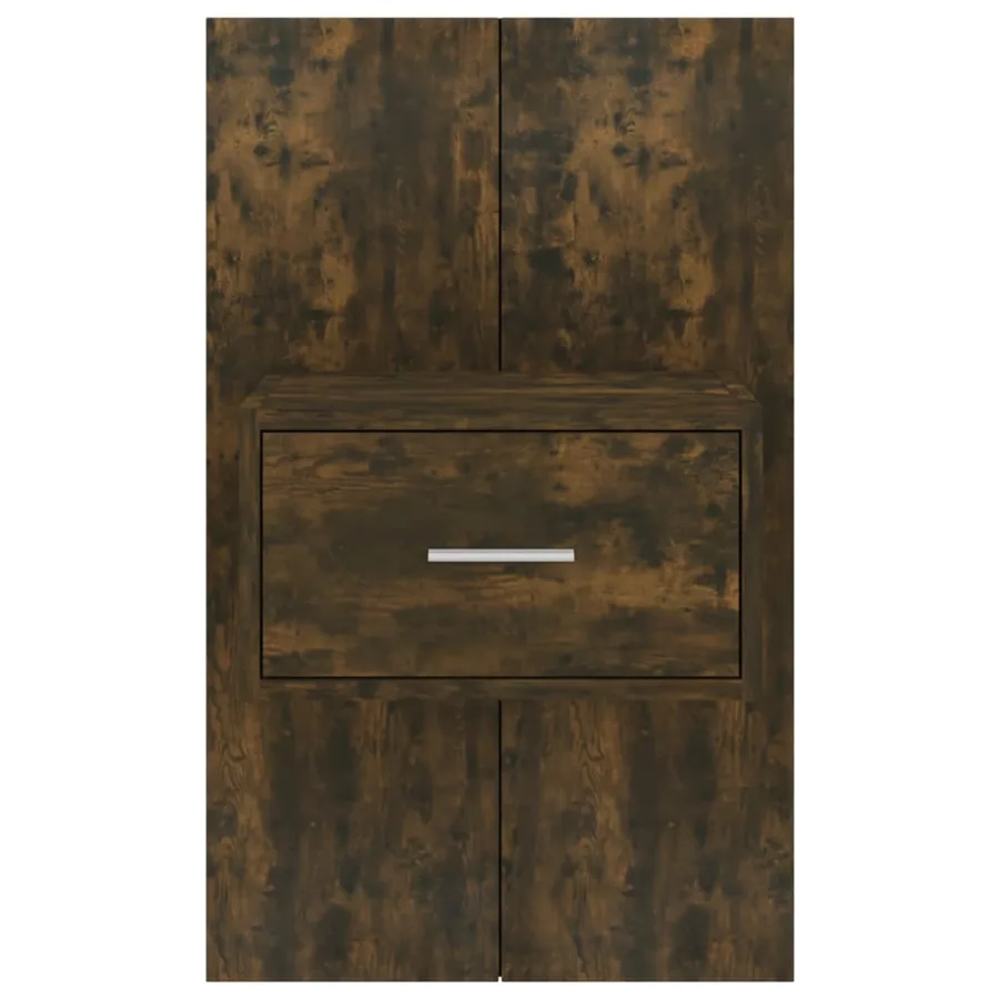 Tables de chevet murales 2 pcs Chêne fumé - 5
