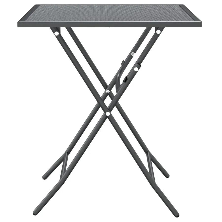 Ensemble à manger de jardin 5 pcs Maille Métal Anthracite - 5