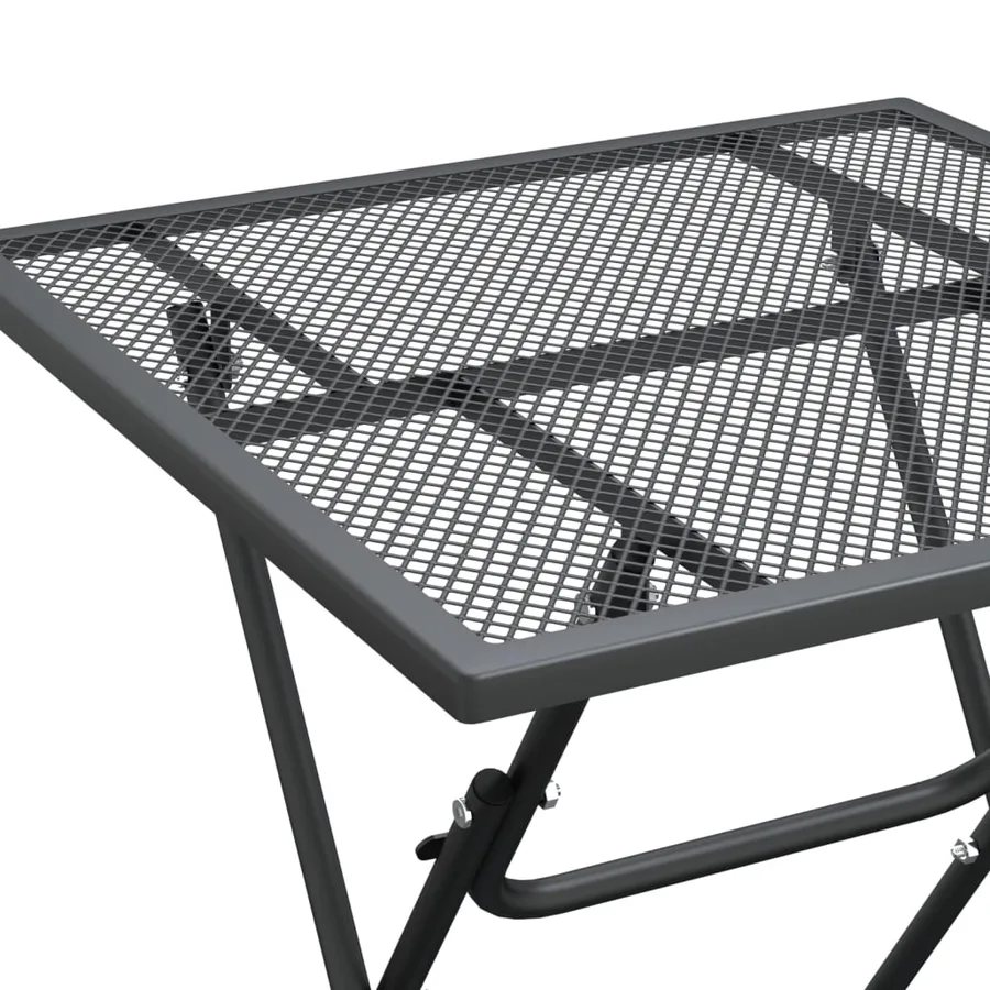 Ensemble à manger de jardin 5 pcs Maille Métal Anthracite - 7