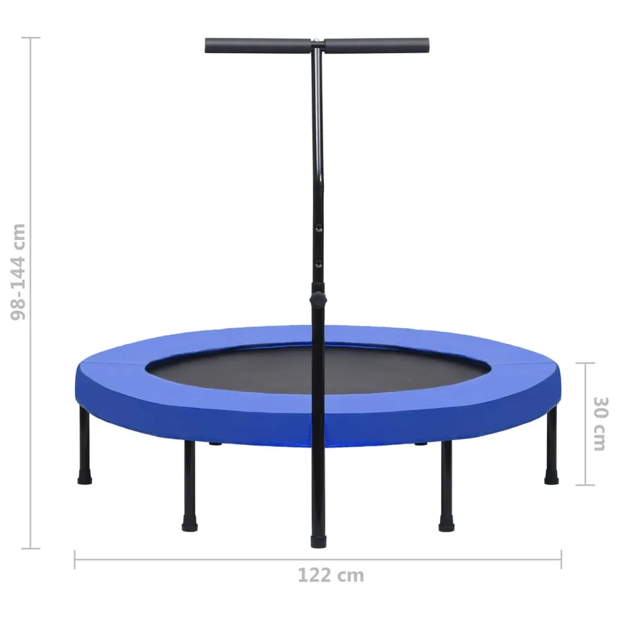 Trampoline de fitness avec poignée et coussin de sécurité 122cm - 7
