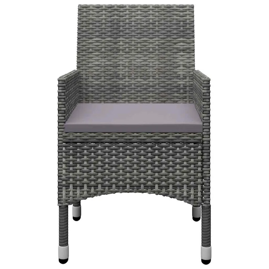 Ensemble à manger de jardin 9 pcs Gris - 7