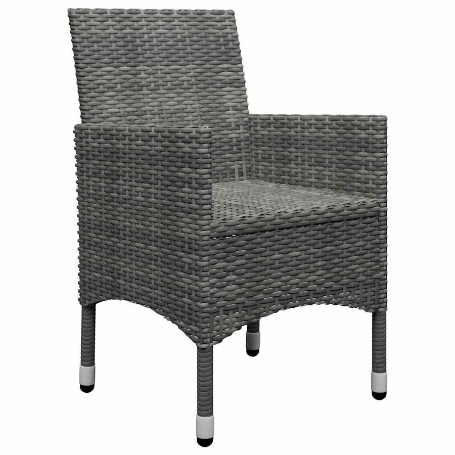Ensemble à manger de jardin 9 pcs Gris - 9