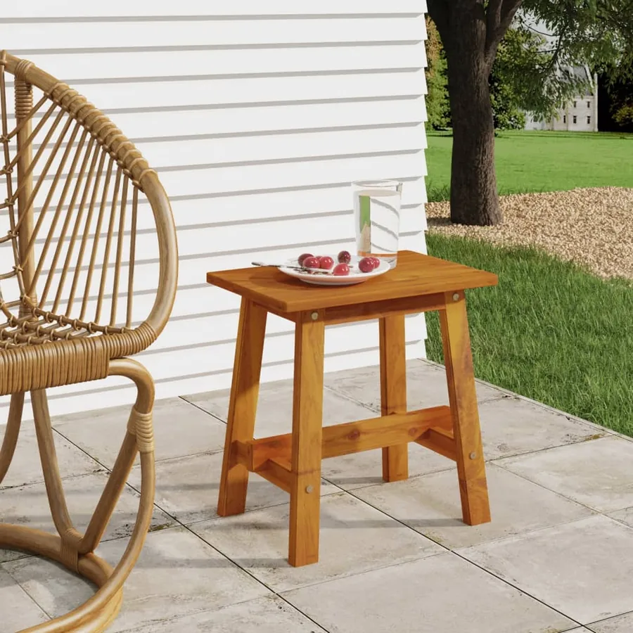 Tabouret 45x29x45 cm Rectangulaire Bois d'acacia solide