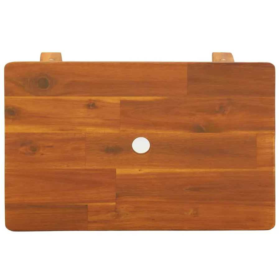 Tabouret 45x29x45 cm Rectangulaire Bois d'acacia solide - 5