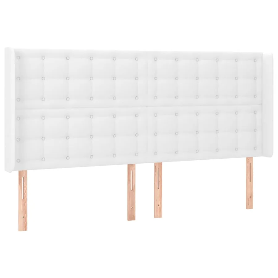Sommier à lattes de lit matelas LED Blanc 180x200 cm Similicuir - 7