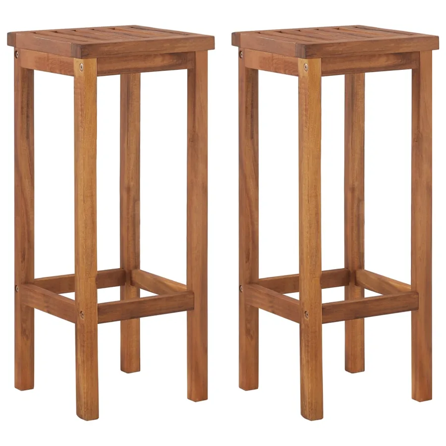 Ensemble de bar de jardin 3 pcs Bois d'acacia solide - 6