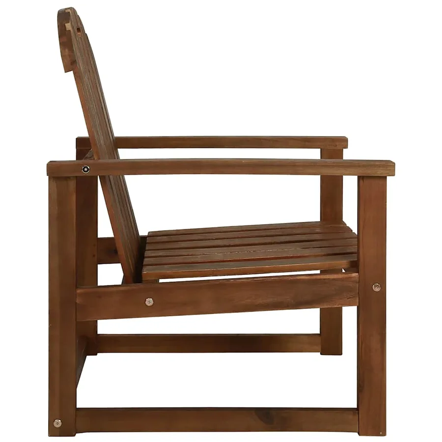 Chaises de jardin lot de 2 Bois d'acacia solide - 3