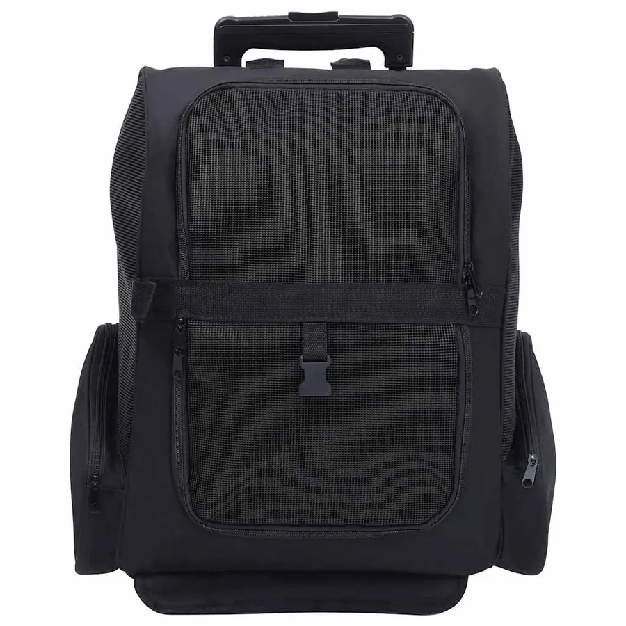 Chariot polyvalent pliable pour animaux de compagnie noir - 2