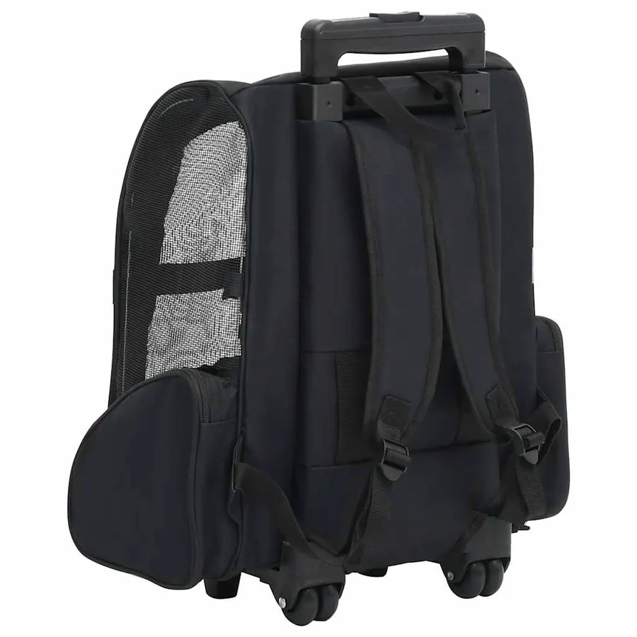 Chariot polyvalent pliable pour animaux de compagnie noir - 4