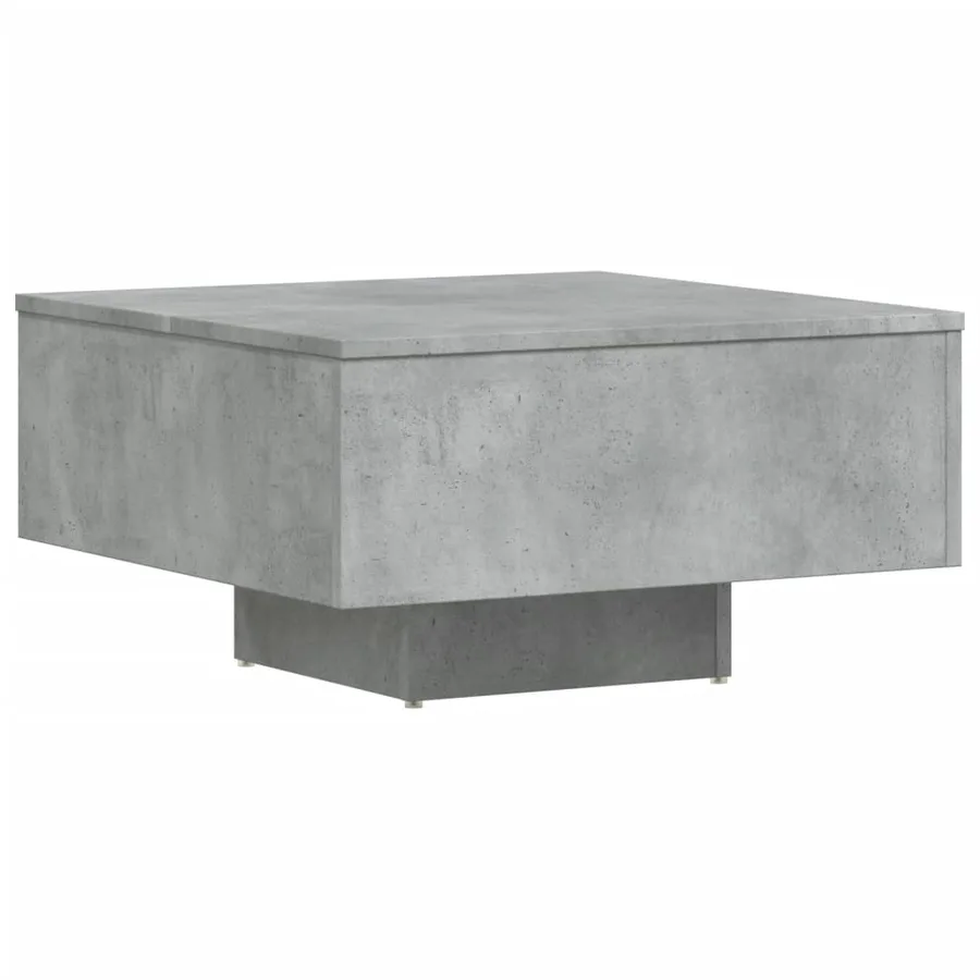Table basse gris béton 60x60x31,5 cm bois d'ingénierie - 2