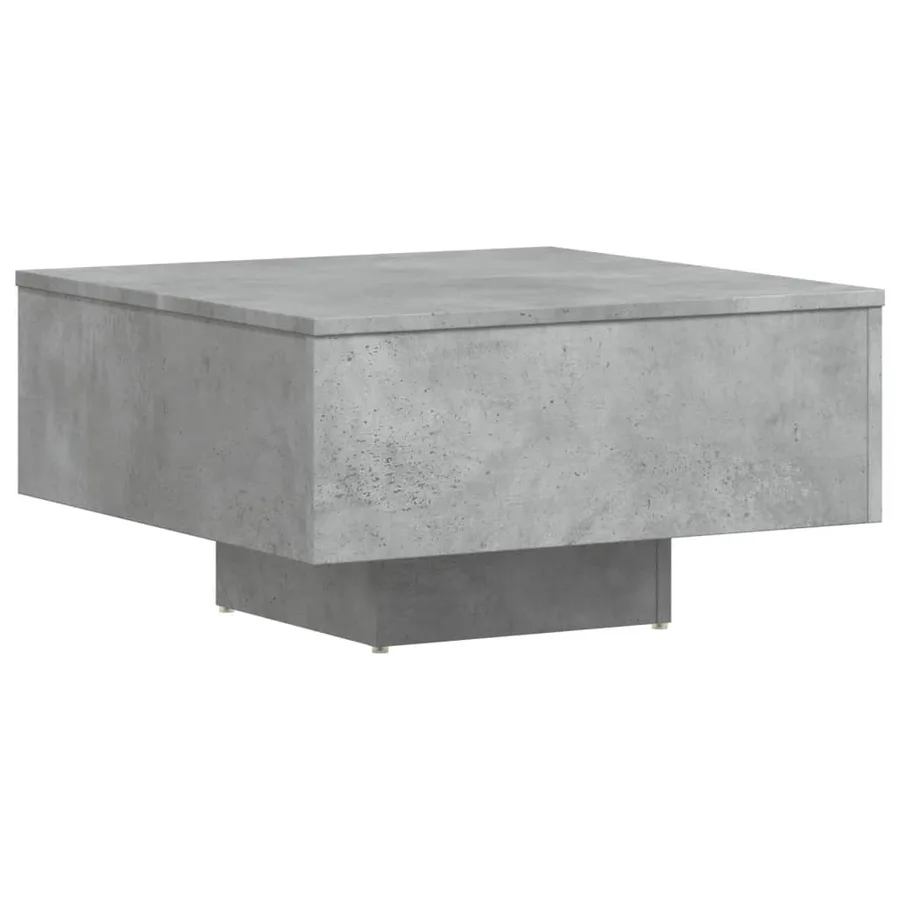 Table basse gris béton 60x60x31,5 cm bois d'ingénierie - 7