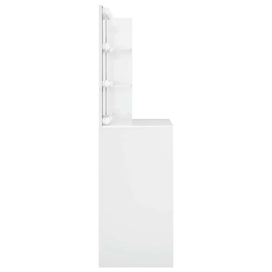 Coiffeuse avec LED Blanc brillant 74,5x40x141 cm - 7