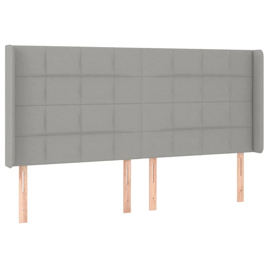Sommier à lattes de lit matelas LED Gris clair 180x200 cm Tissu - 7