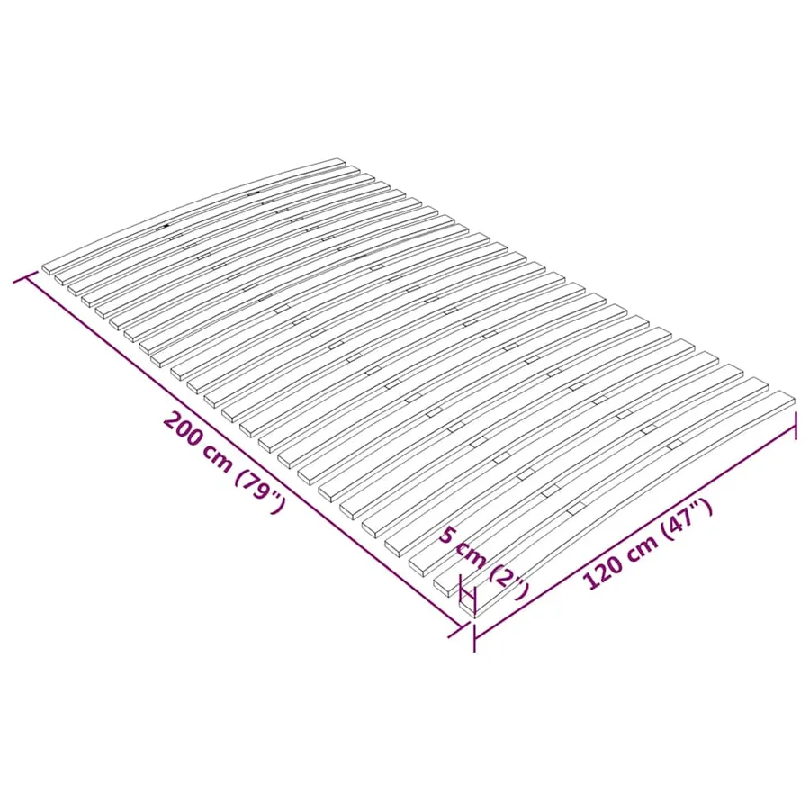 Latte de rechange pour sommier avec 24 lattes 120 x 200 cm - 7