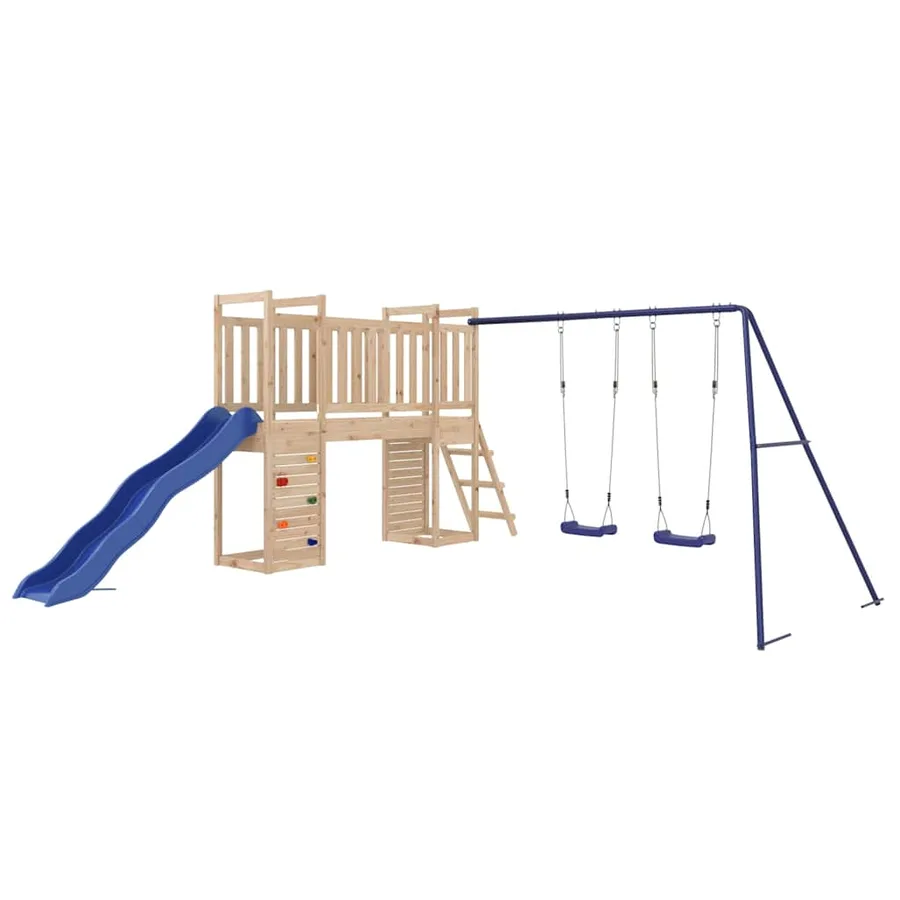 Aire de jeux d'extérieur bois de pin massif - 3