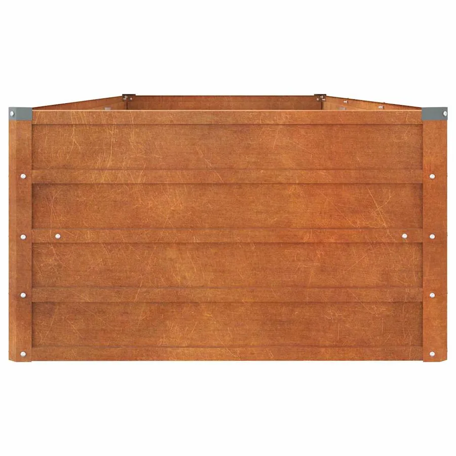 Lit surélevé de jardin rouillé 240x80x45 cm acier corten - 5