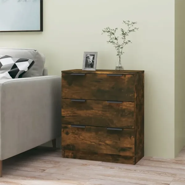 Buffet Chêne fumé 60x30x70 cm Bois d'ingénierie