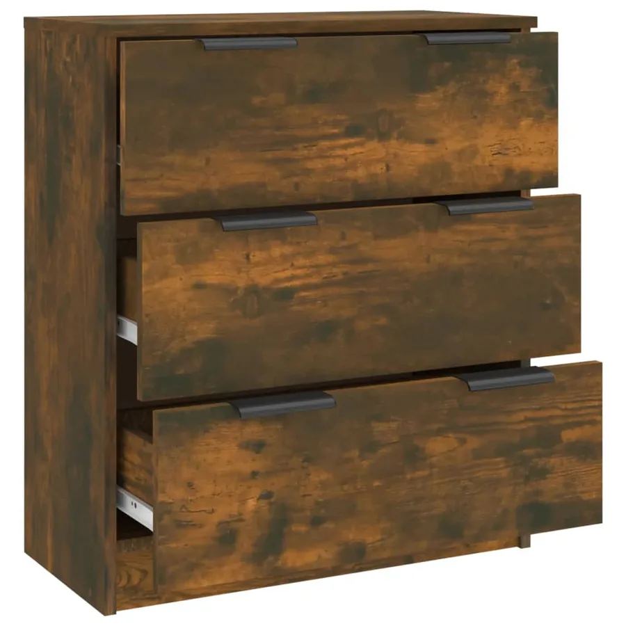 Buffet Chêne fumé 60x30x70 cm Bois d'ingénierie - 7