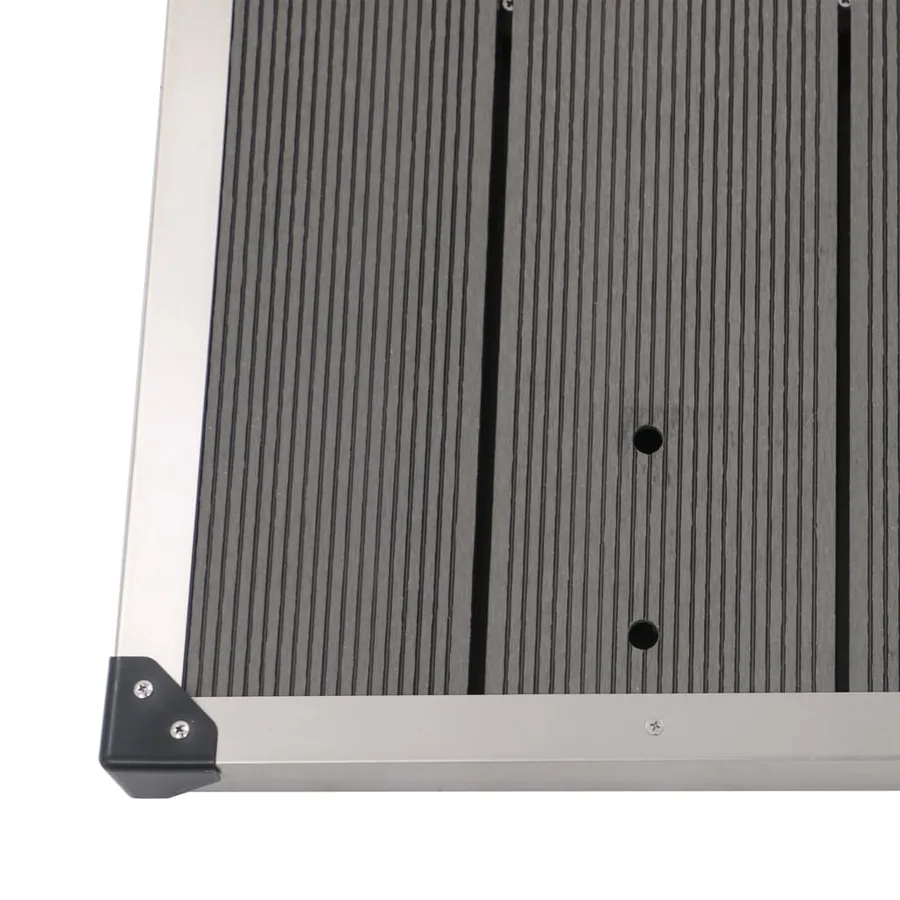Douche de jardin avec base gris 225 cm Acier inoxydable - 15