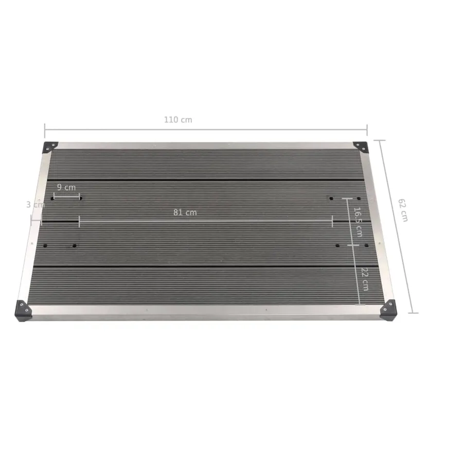 Douche de jardin avec base gris 225 cm Acier inoxydable - 17