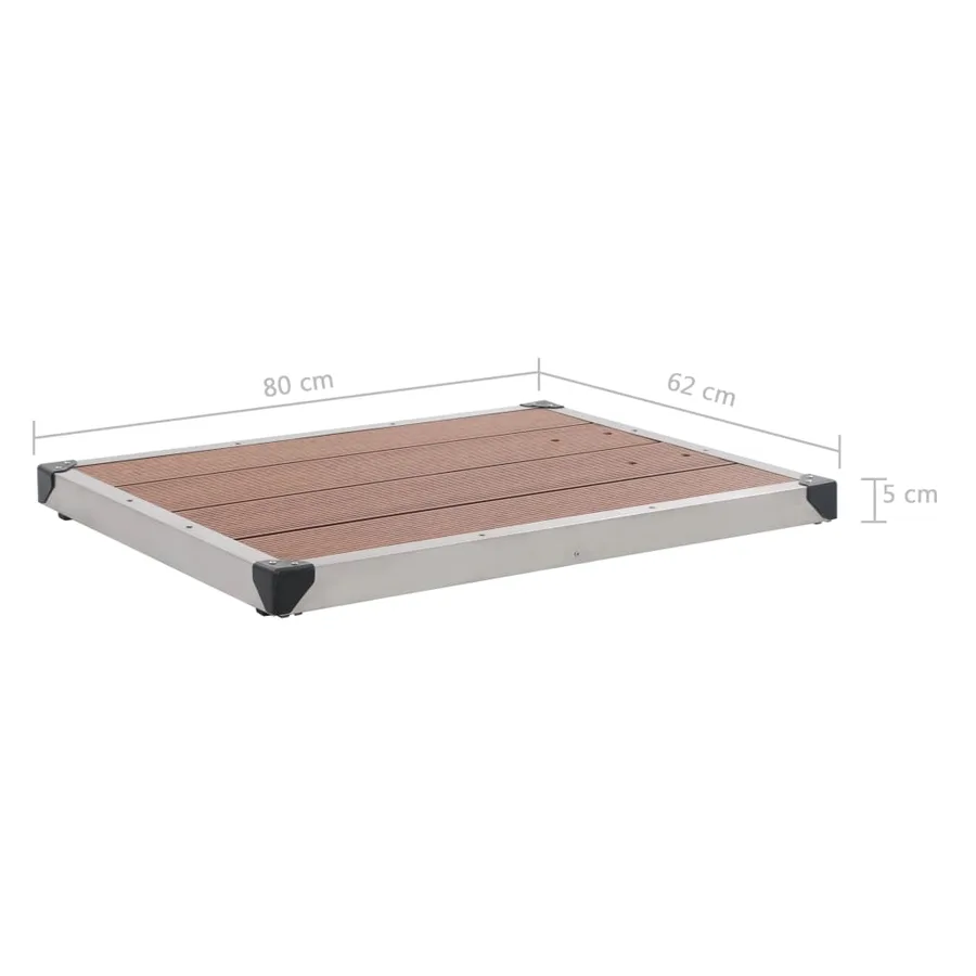 Douche de jardin avec base marron 220 cm Aluminium - 17