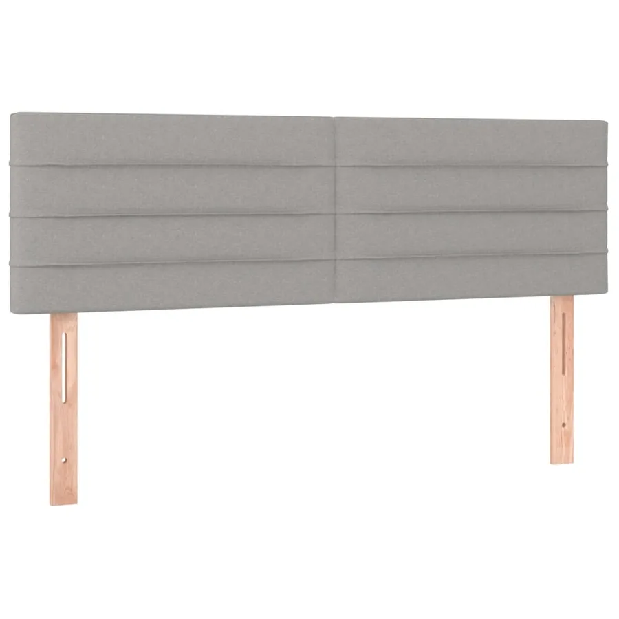 Sommier à lattes de lit et matelas et LED Gris clair 140x190 cm - 7