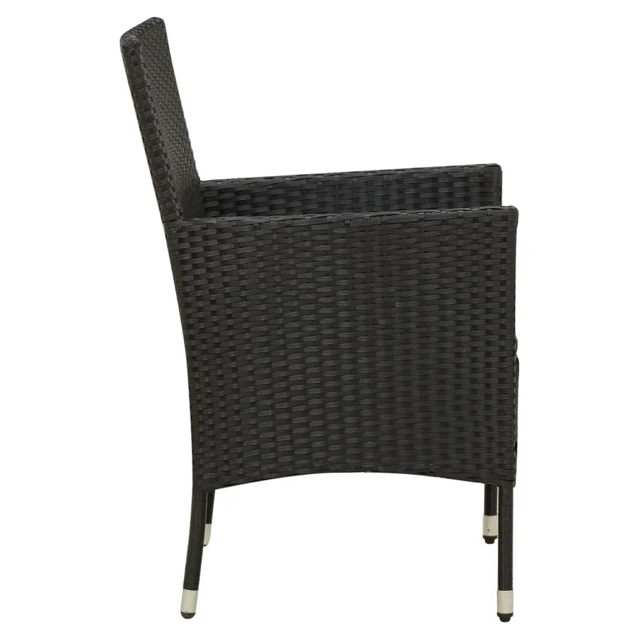 Ensemble à manger d'extérieur 5pcs avec coussins Résine tressée - 5