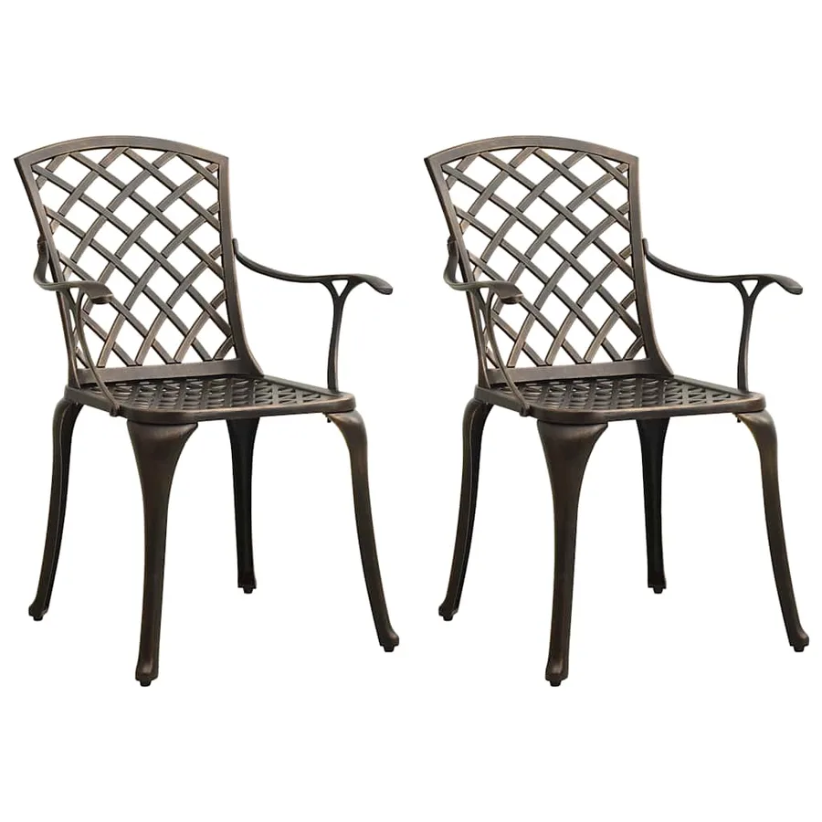 Ensemble de bistro 3 pcs Aluminium coulé Bronze - 3