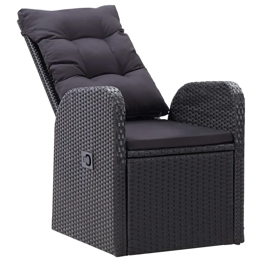 Ensemble à manger de jardin 7 pcs Noir - 9