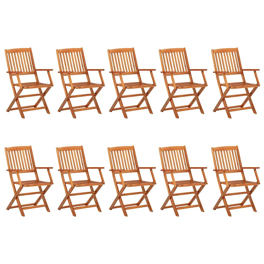 Ensemble à manger de jardin 11 pcs 280x90x75 cm bois d'acacia - 3