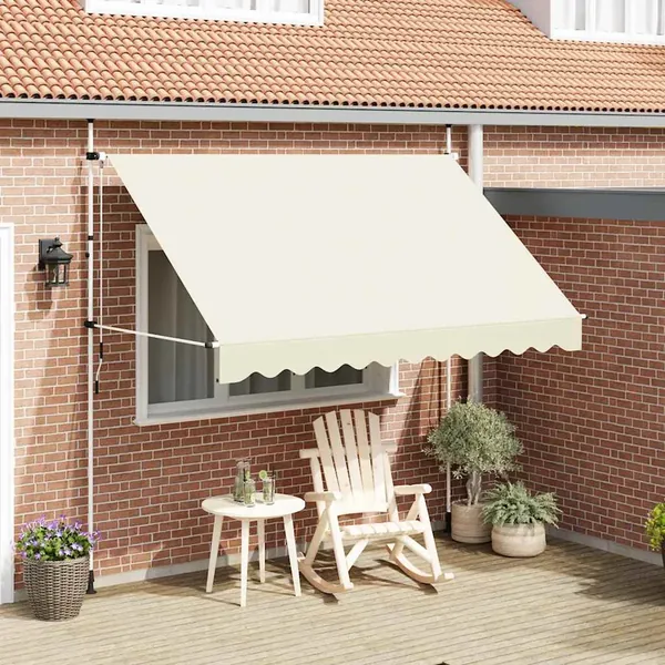 Auvent manuel rétractable 300 cm Crème