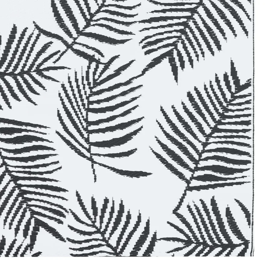 Tapis d'extérieur ARAKIL Blanc et noir 160x230 cm PP - 5