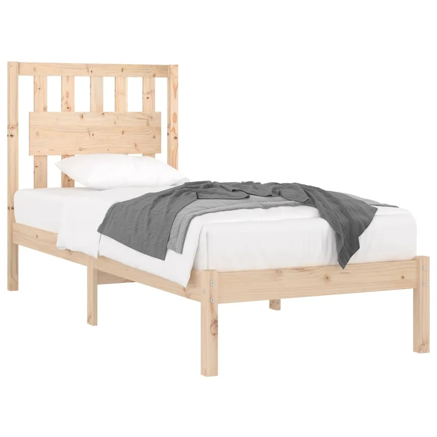 Cadre de lit sans matelas bois massif 90x200 cm - 3