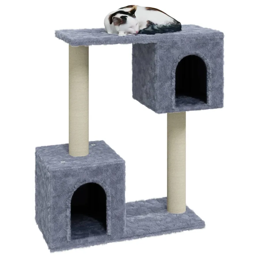 Arbre à chat avec griffoirs en sisal Gris clair 60 cm - 3