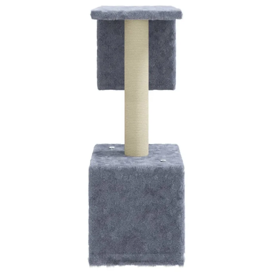 Arbre à chat avec griffoirs en sisal Gris clair 60 cm - 4
