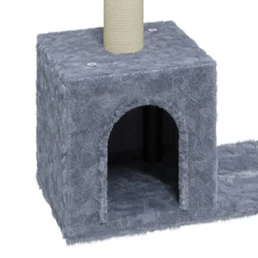 Arbre à chat avec griffoirs en sisal Gris clair 60 cm - 5