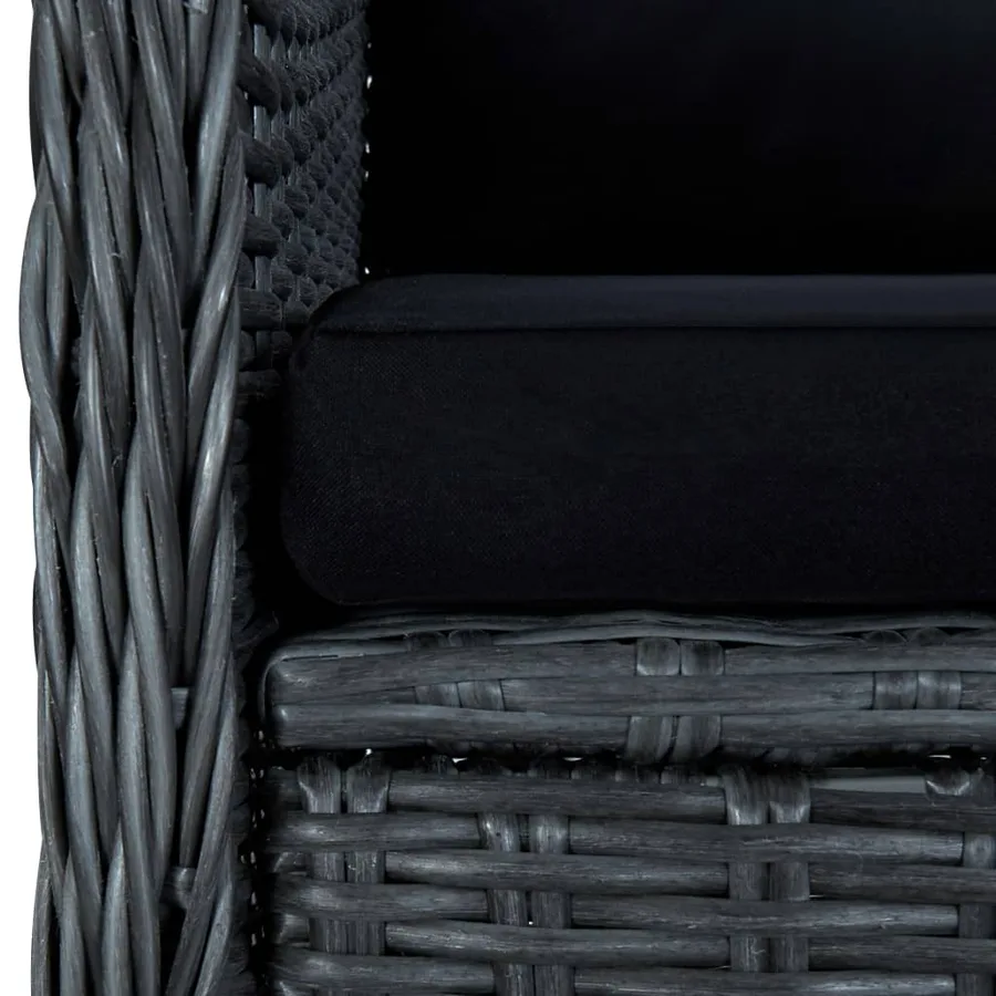 Ensemble à manger de jardin 5 pcs Gris foncé - 11