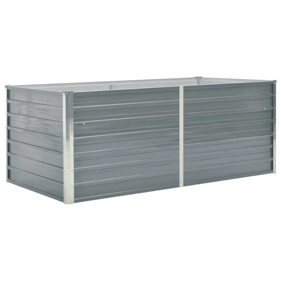 Jardinière 160 x 80 x 45 cm Acier galvanisé Gris - 2