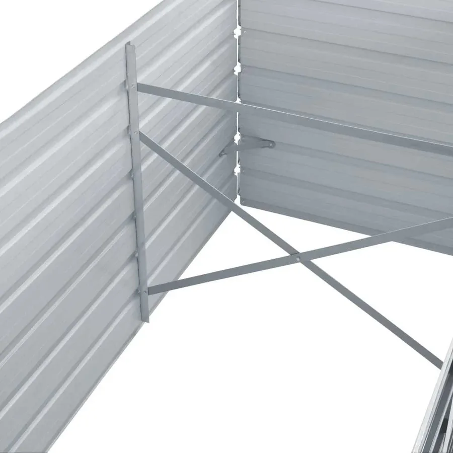 Jardinière 160 x 80 x 45 cm Acier galvanisé Gris - 5