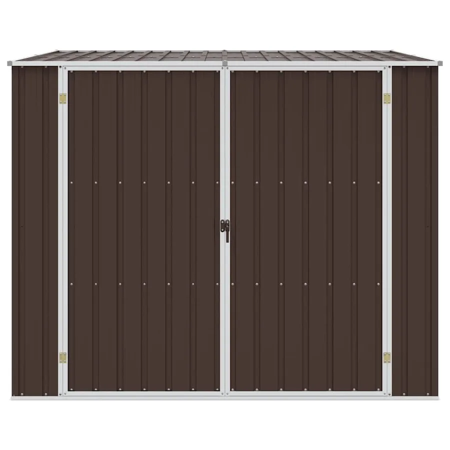 Abri de jardin Marrron 195x198x159 cm Métal galvanisé - 5