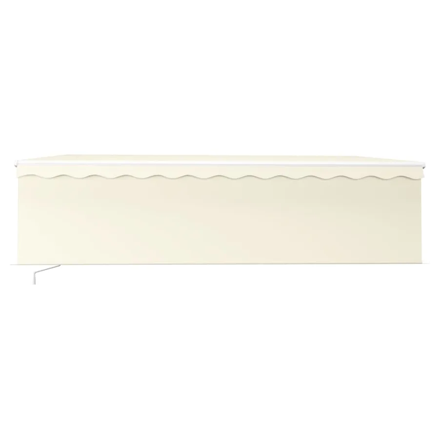 Auvent rétractable manuel avec store 5x3 m Crème - 3