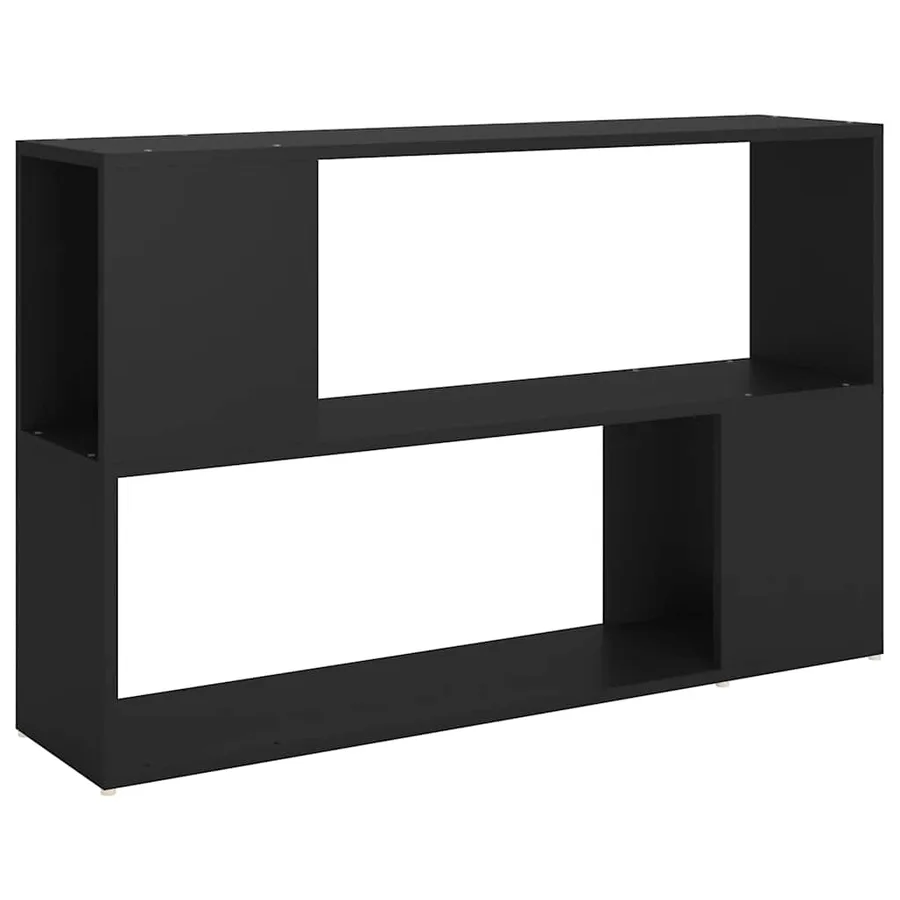 Bibliothèque Noir 100x24x63 cm Bois d'ingénierie - 2