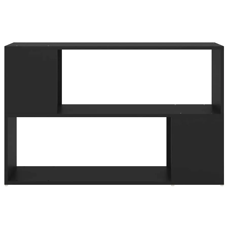 Bibliothèque Noir 100x24x63 cm Bois d'ingénierie - 3