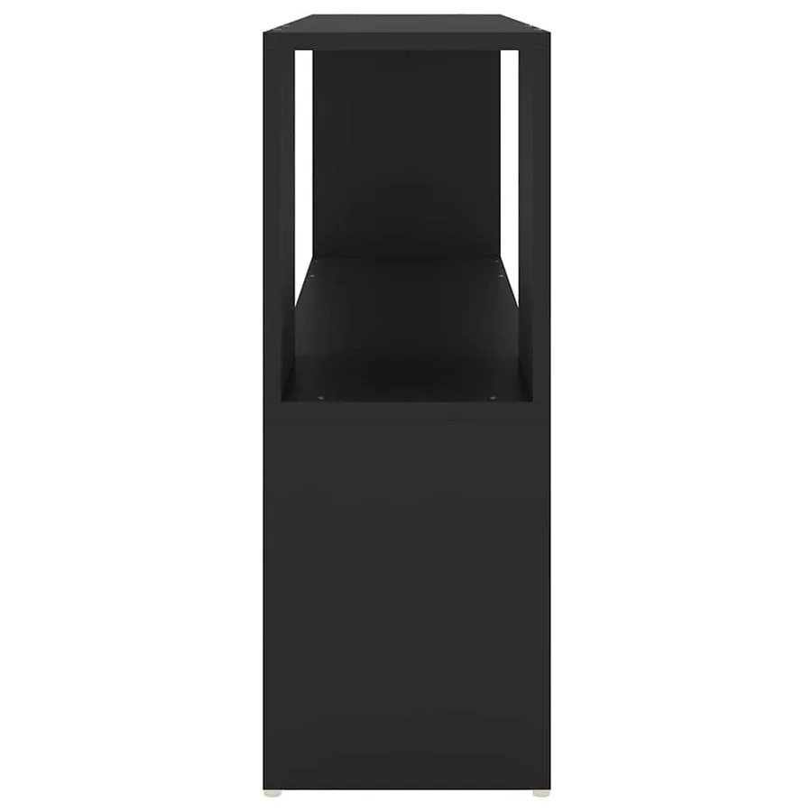 Bibliothèque Noir 100x24x63 cm Bois d'ingénierie - 4